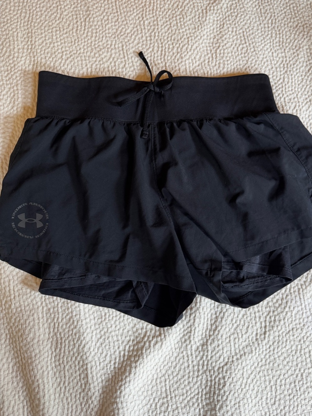 Under Armour Black Women's Running Shorts with Elastic Waist